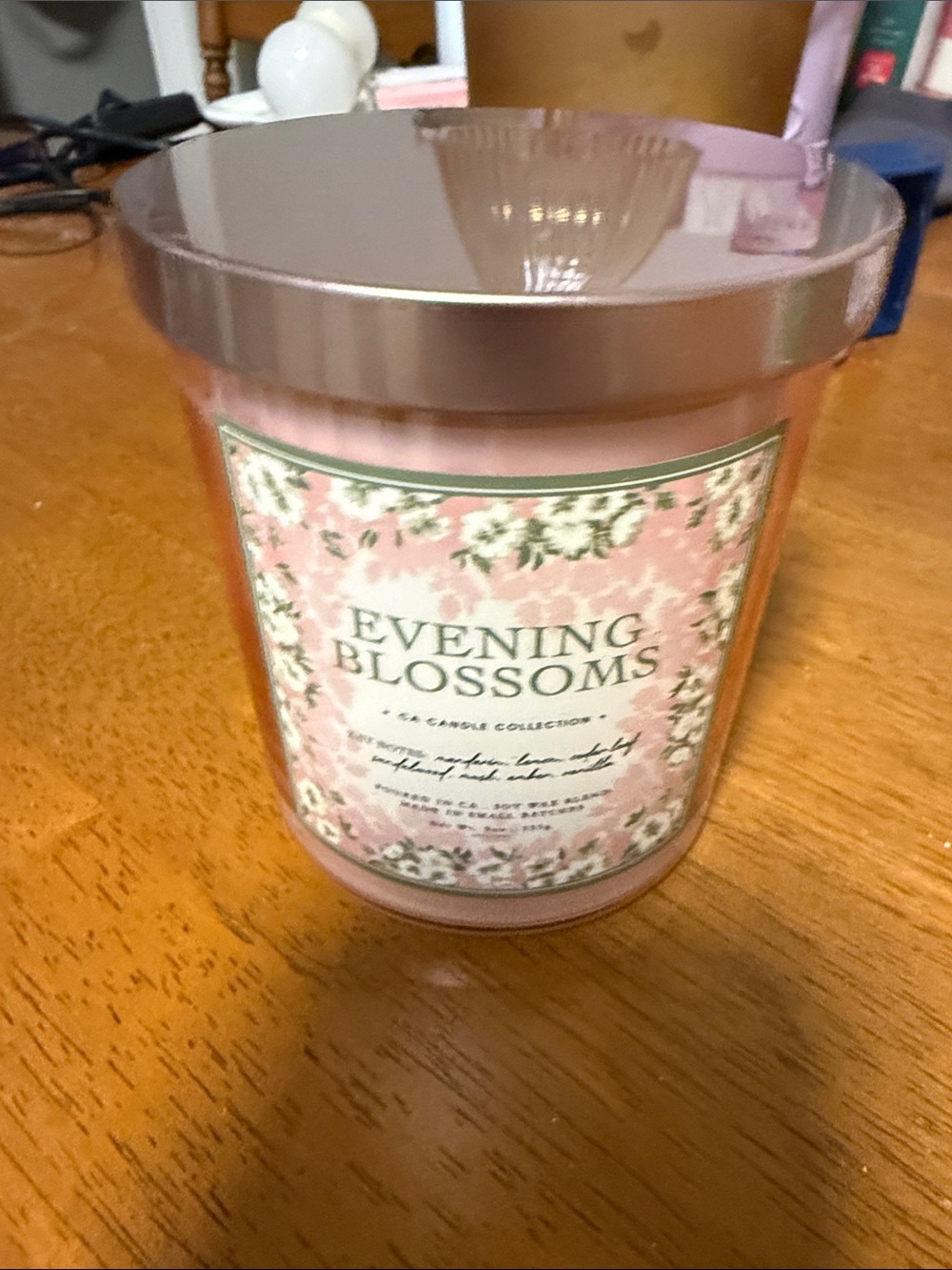 Evening Blossoms Scented Candle - Pink Jar